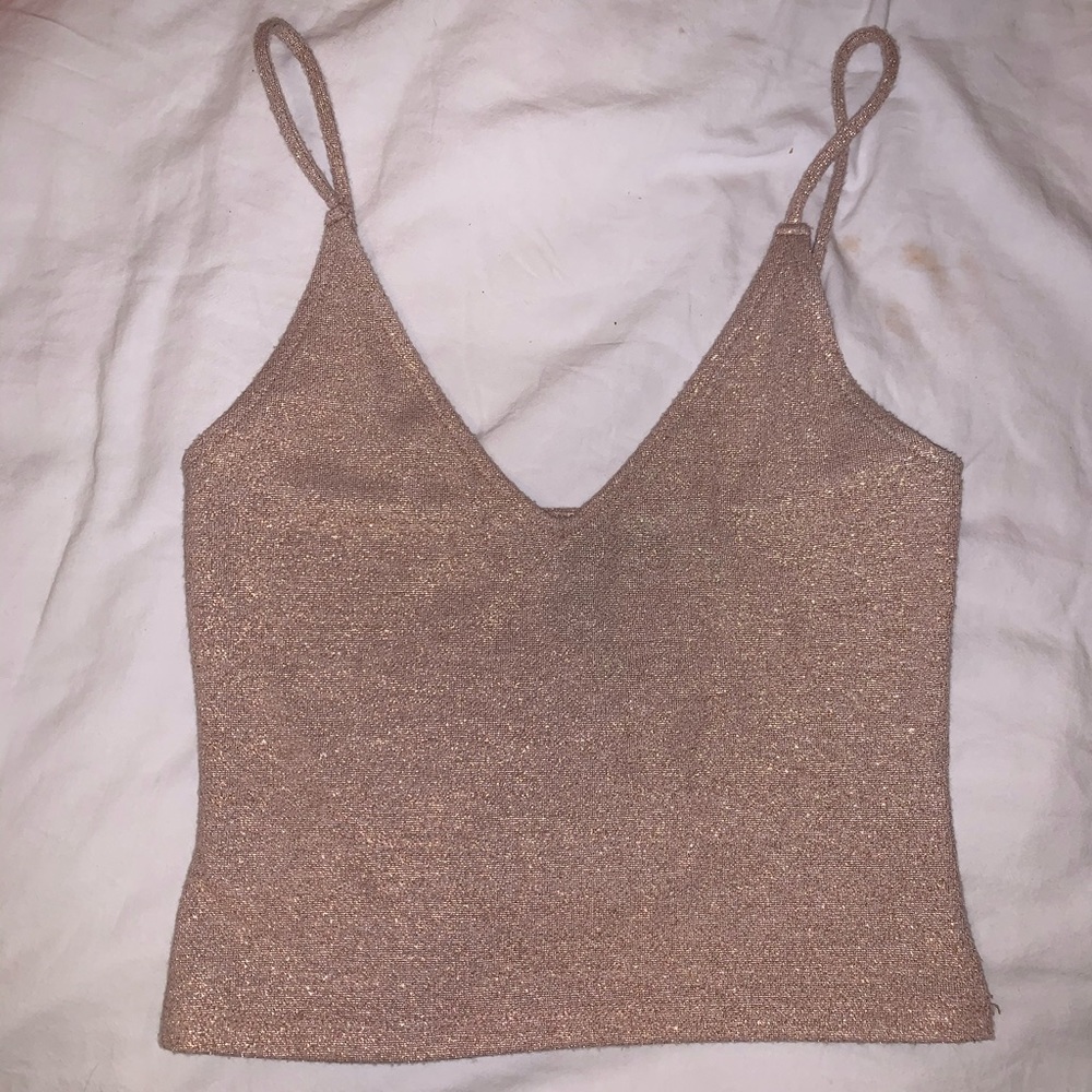 pink sparkly crop top